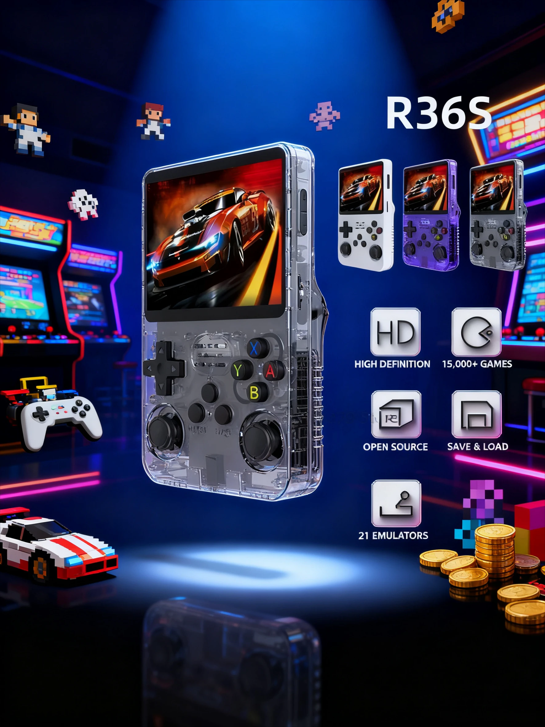 128G R36S Retro Handheld Video - Handheld Game Console recension och pris
