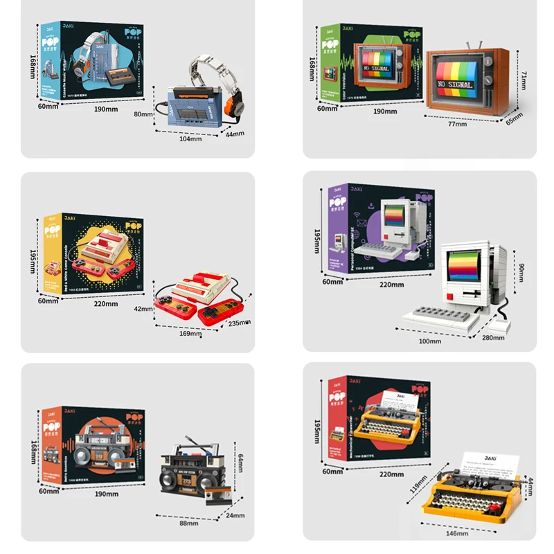 Retro DIY Building Blocks TV R - Handheld Game Console recension och pris