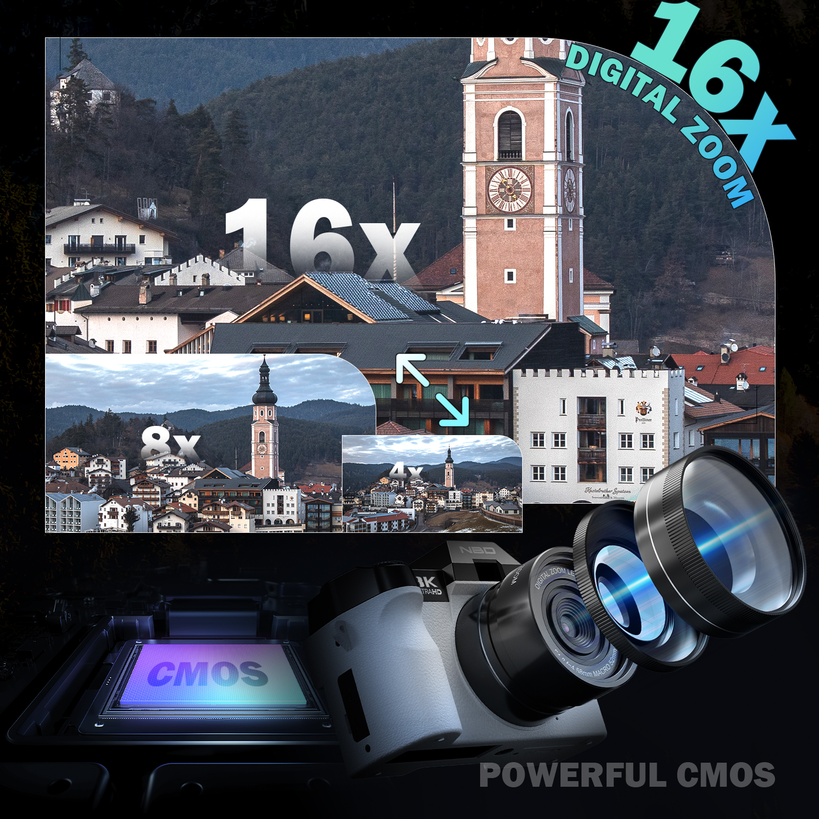 NBD 8K Vlog Camera 64MP Digita - Electronics Home Gadgets recension och pris